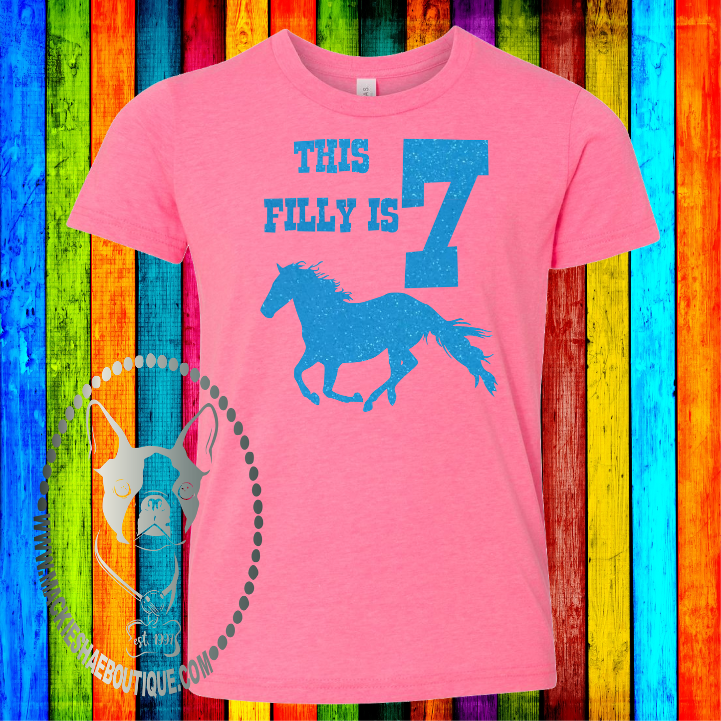 This Filly is (____)  Birthday Custom Shirt for Kids, Soft Short Sleeve