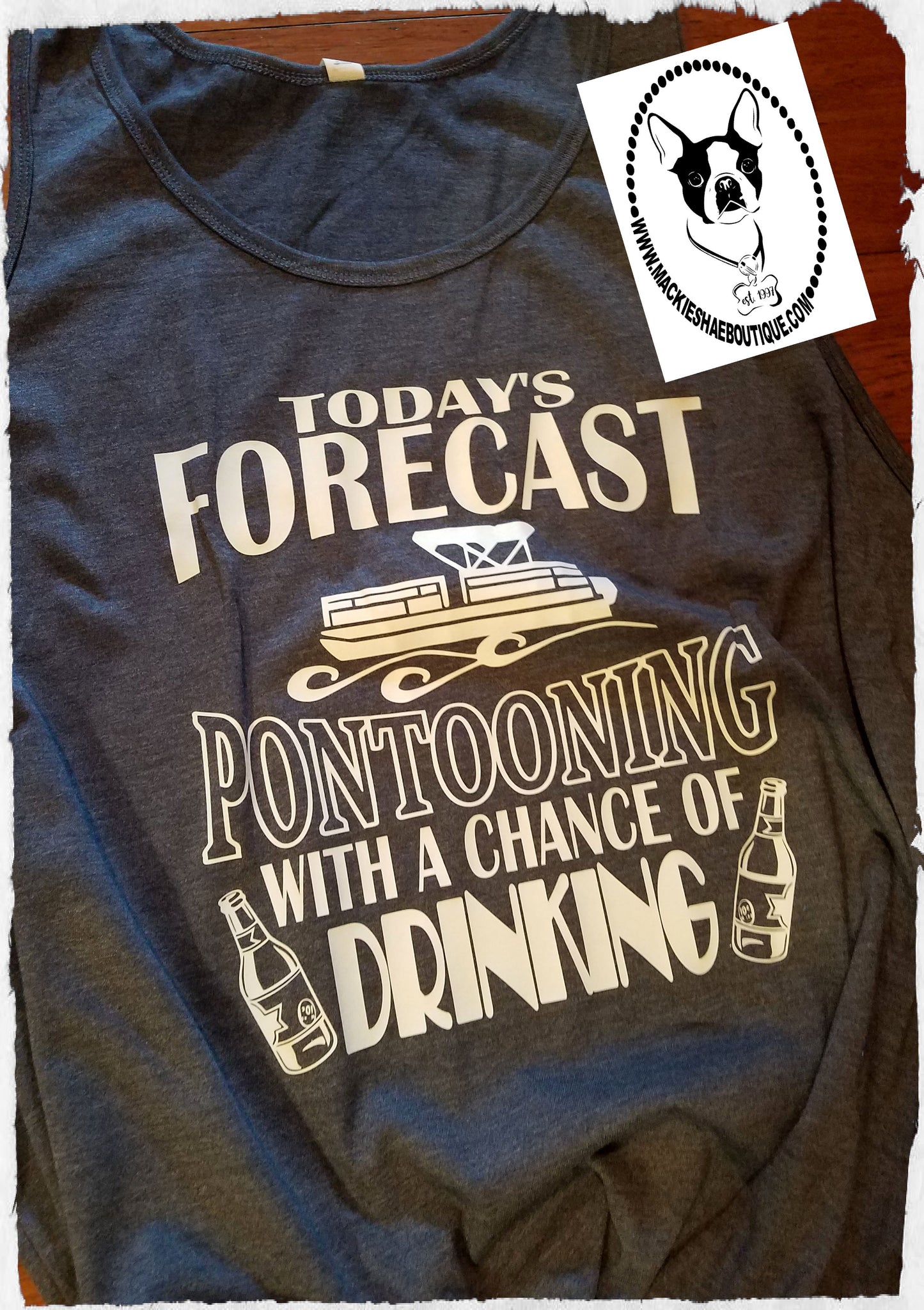 Today's Forecast... Pontooning with A Chance of Drinking Custom Shirt, Soft Tank