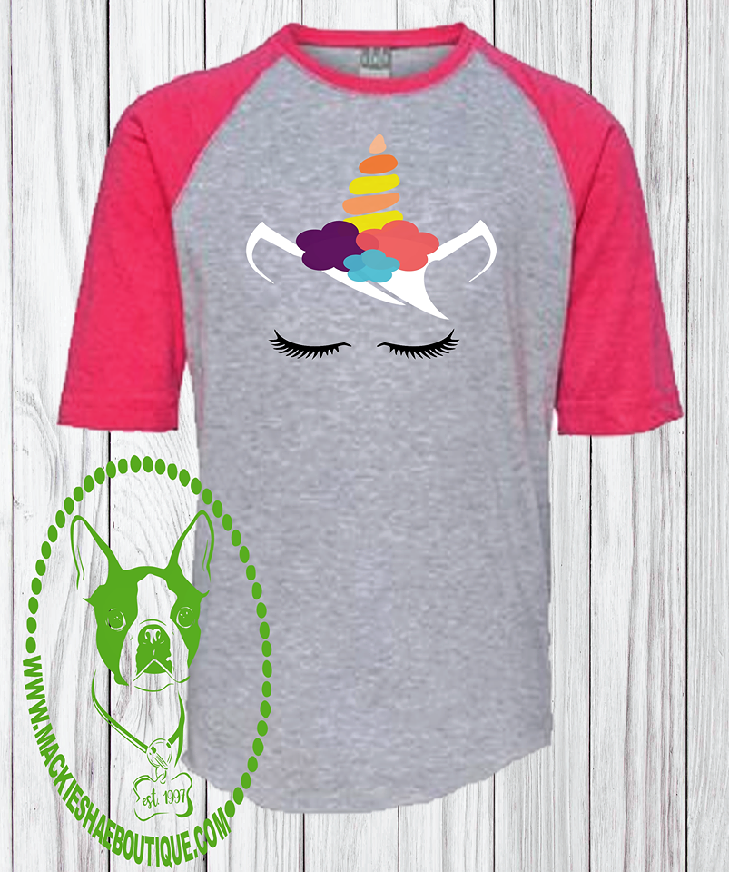 Unicorn Custom Shirt for Kids, 3/4 Sleeve