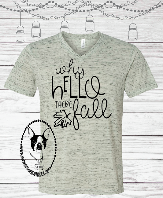 Why Hello There Fall Custom Shirt, Short Sleeve