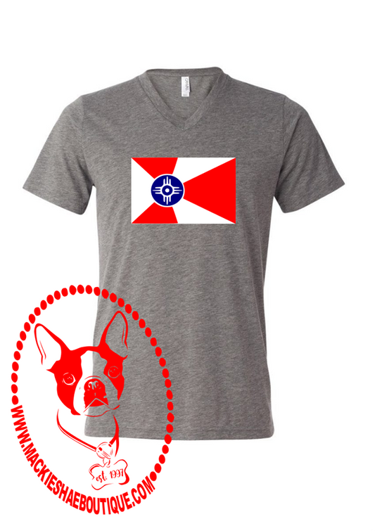 Wichita Flag Custom Shirt, Short Sleeve
