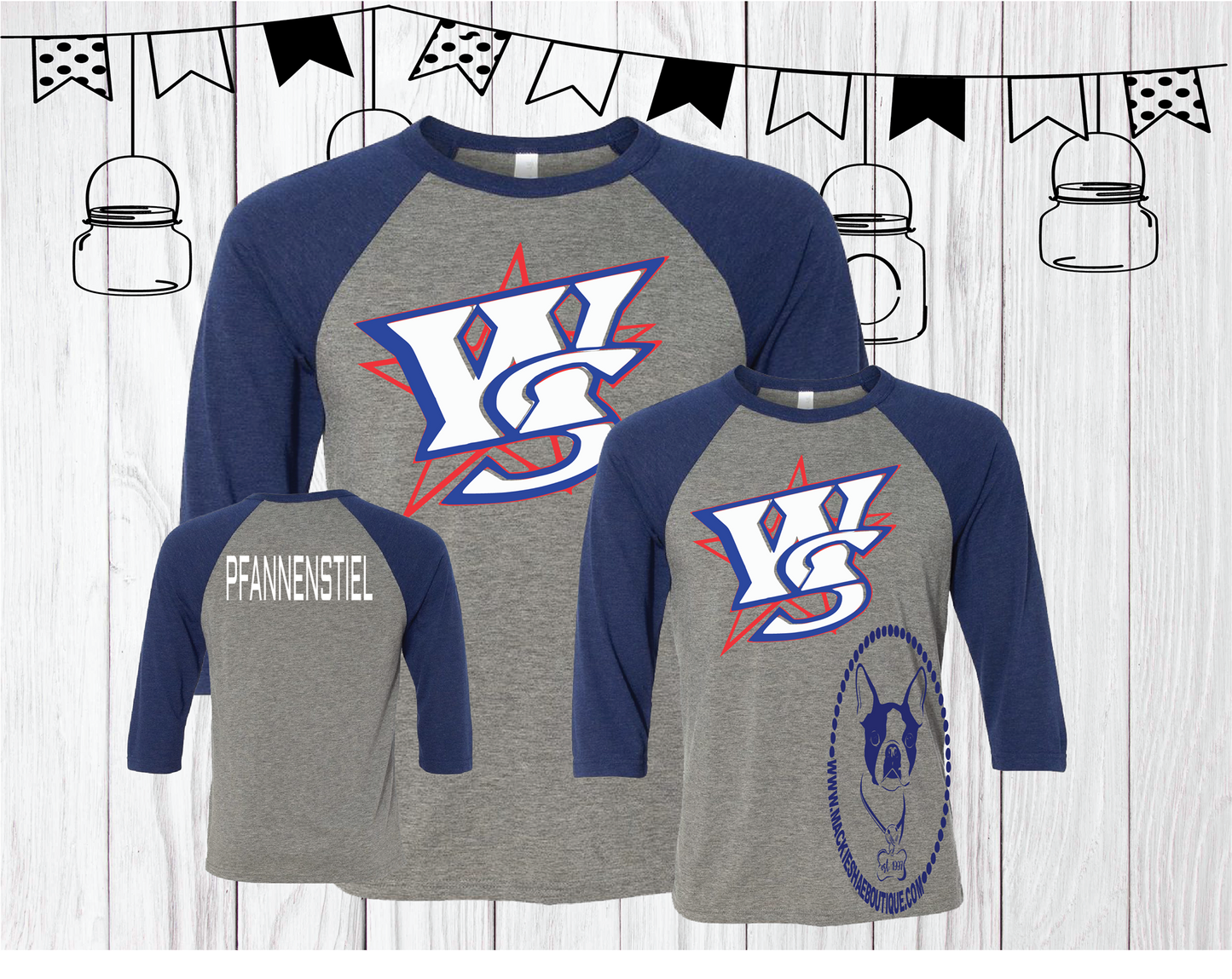 Wichita Sluggers (Can be Personalized) Custom Shirt, 3/4 Sleeve