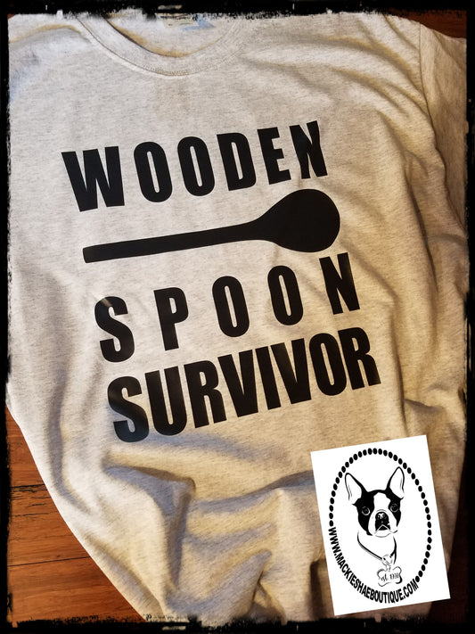 Wooden Spoon Survivor Custom Shirt, Short-Sleeve