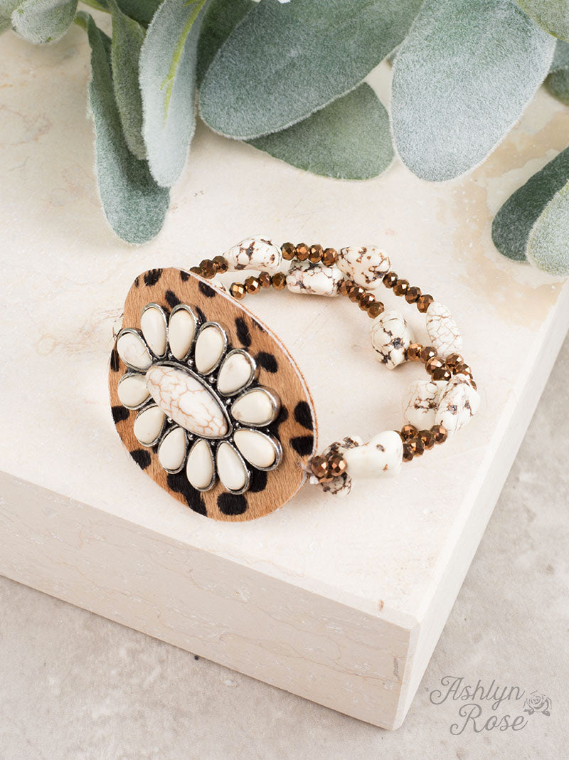 Set in Stone Leopard Bracelet, 3 Colors Available