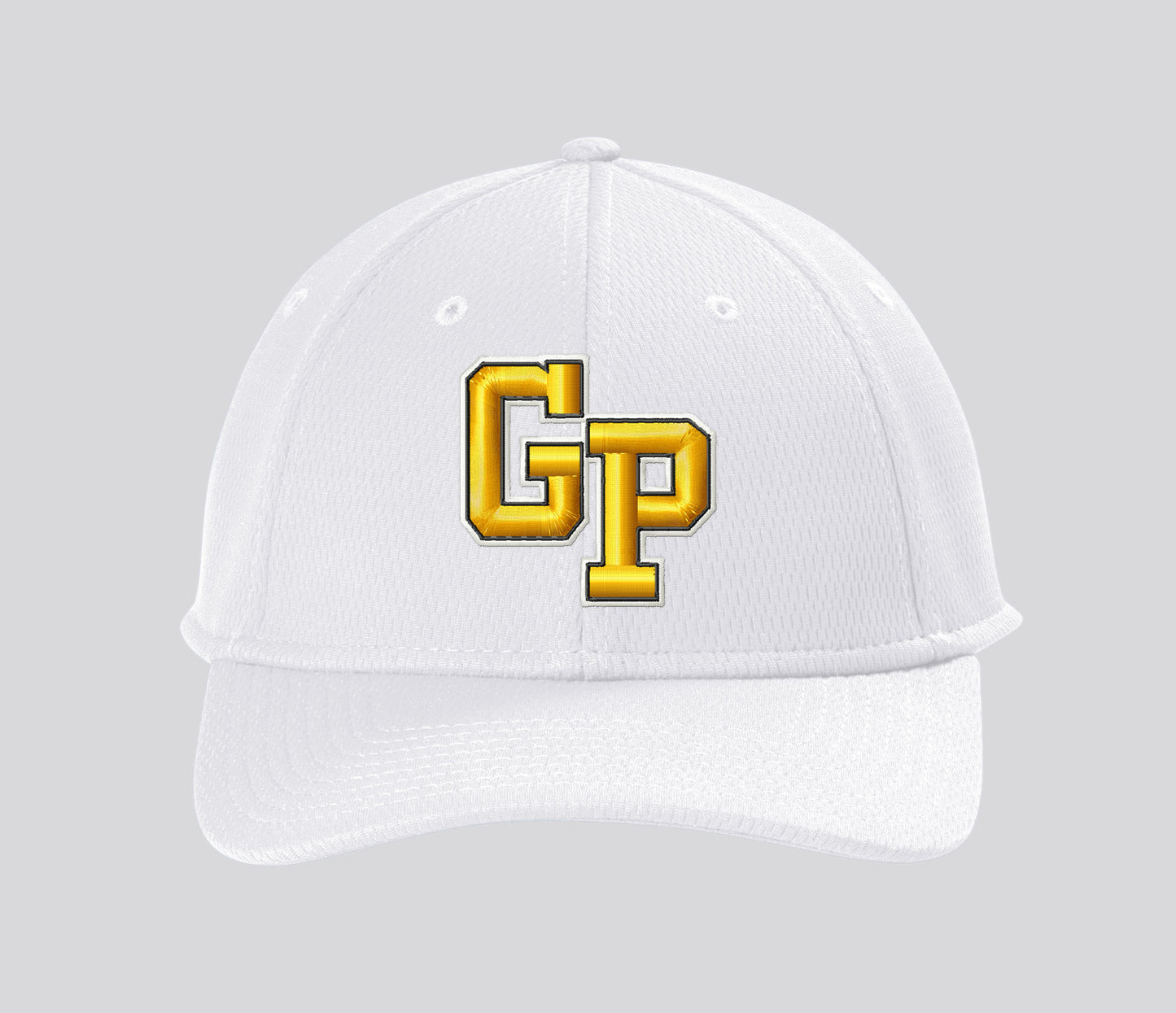 Garden Plain Hat,  Polyester Vertical Faux Mesh-Like Fabric Hat (structured, mid-profile) Hook and Loop Closure (3 Color Options, 2 Design Options)
